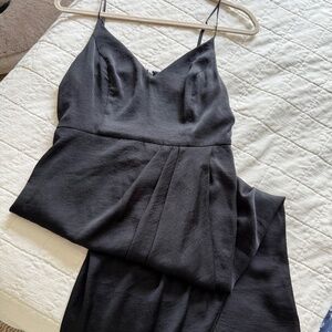 Express Black Asymmetrical Midi Slip Dress – Size Small